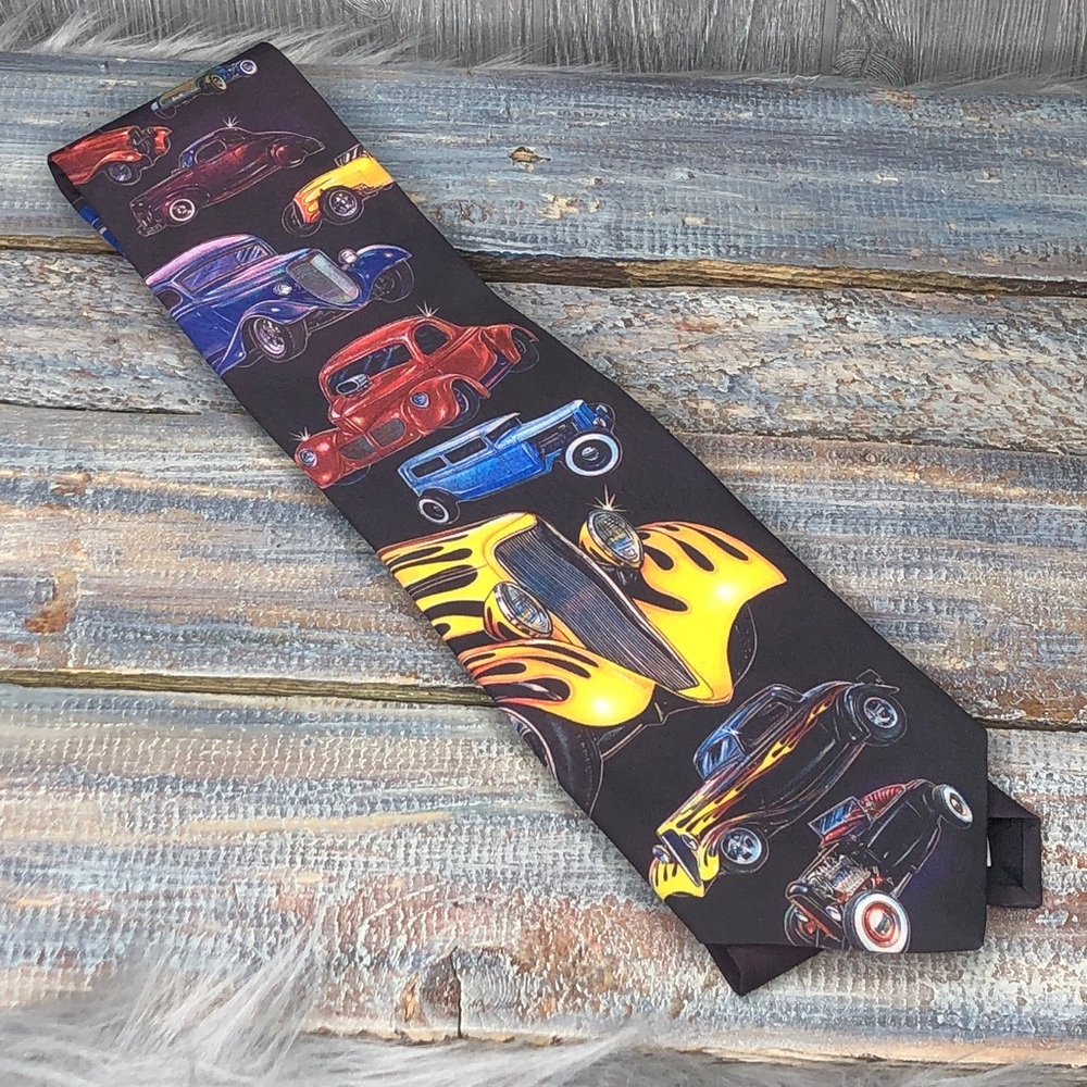 SOLD Vintage Hot Rods 1997 Old Cabot Village Tie - Picture 1 of 7